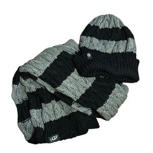 UGG cable knit hat and scarf